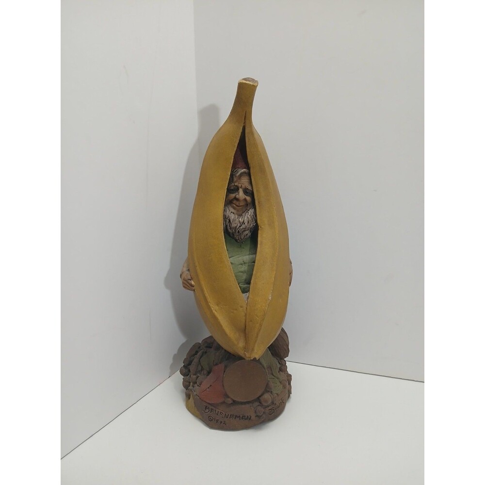 Tom Clark Gnome, BANANAMAN Statue Cairn‎ 1992, Retired, #57, 9-1/4” Tall